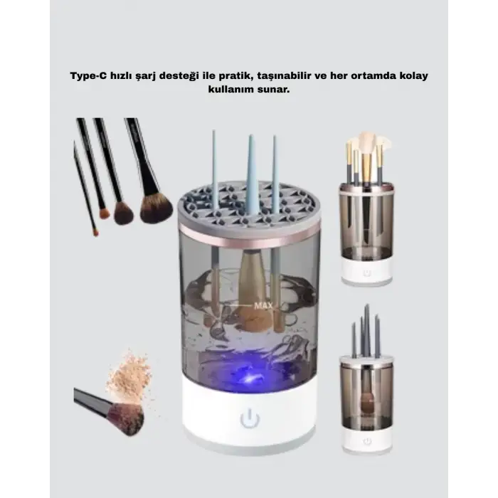 Profesyonel Makyaj Fırçası Temizleme ve Kurutma Makinesi