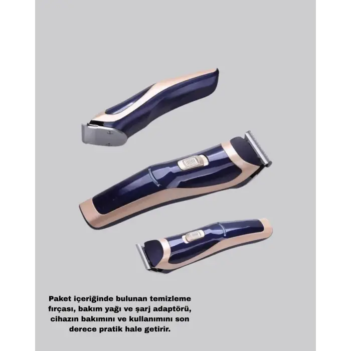 Profesyonel Şarjlı Saç ve Sakal Kesme Makinesi – Unisex, 12 mm Ayarlanabilir Başlık