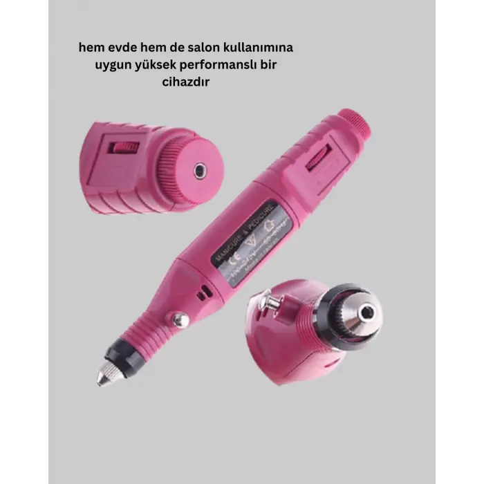 Profesyonel Tırnak Matkap Makinesi – USB Şarjlı, Ayarlanabilir Hız, Düşük Titreşimli ve Sessiz Çalışma