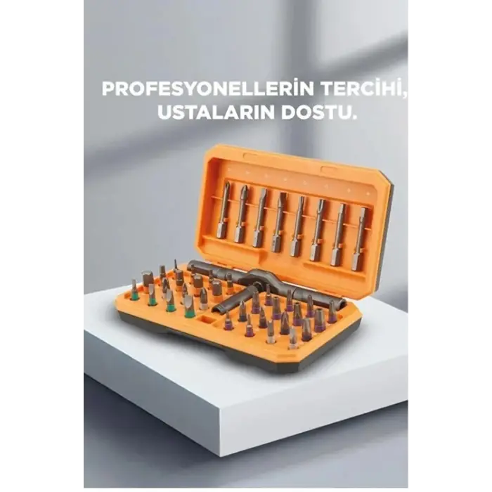 Profesyonel Tornavida Seti 40 Parça Çok Uçlu Kapsamlı Tamir Seti Gri