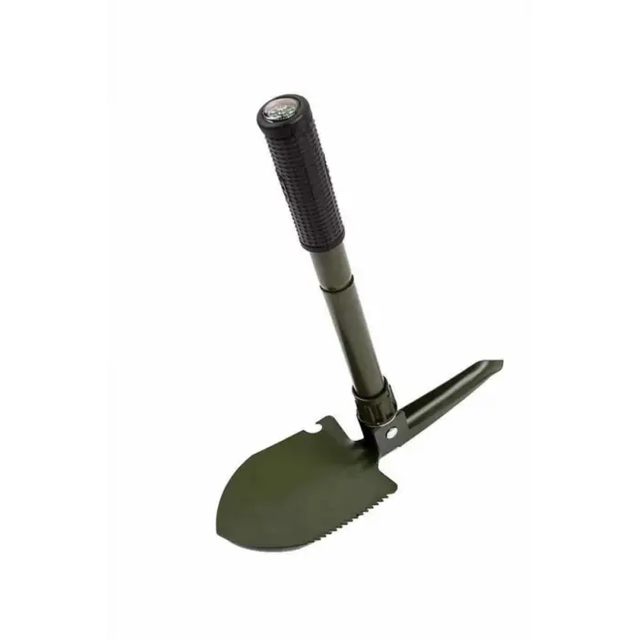 Pusulalı Katlanabilen Portatif Çantalı Mini Kazma Kürek Seti