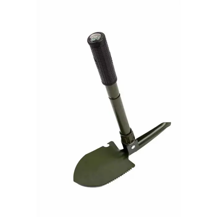 Pusulalı Katlanabilen Portatif Çantalı Mini Kazma Kürek Seti