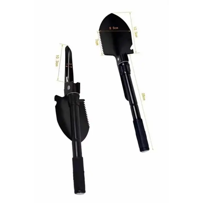 Pusulalı Katlanabilir Kazma Kürek Kamp Seti Kamp Küreği Portatif Çantalı