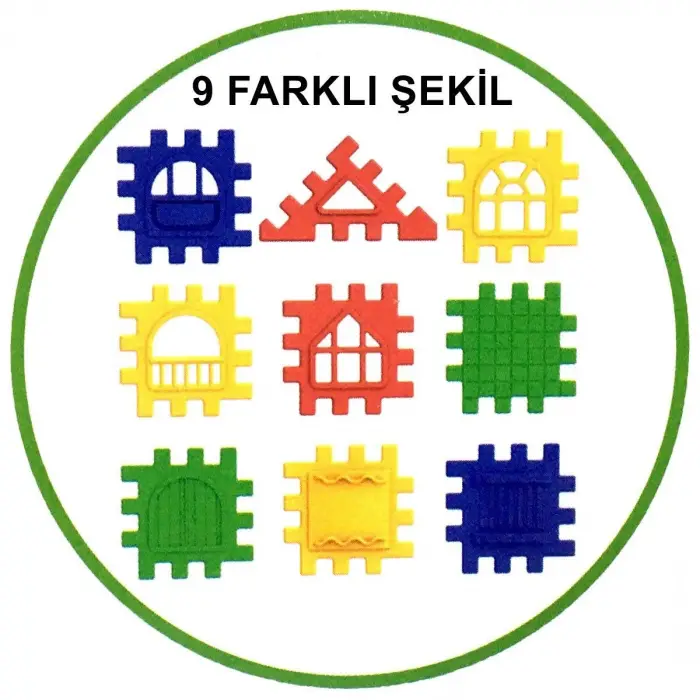 Puzzle City 3D Yapı ve Tasarım Blokları 64 Parça - 03702