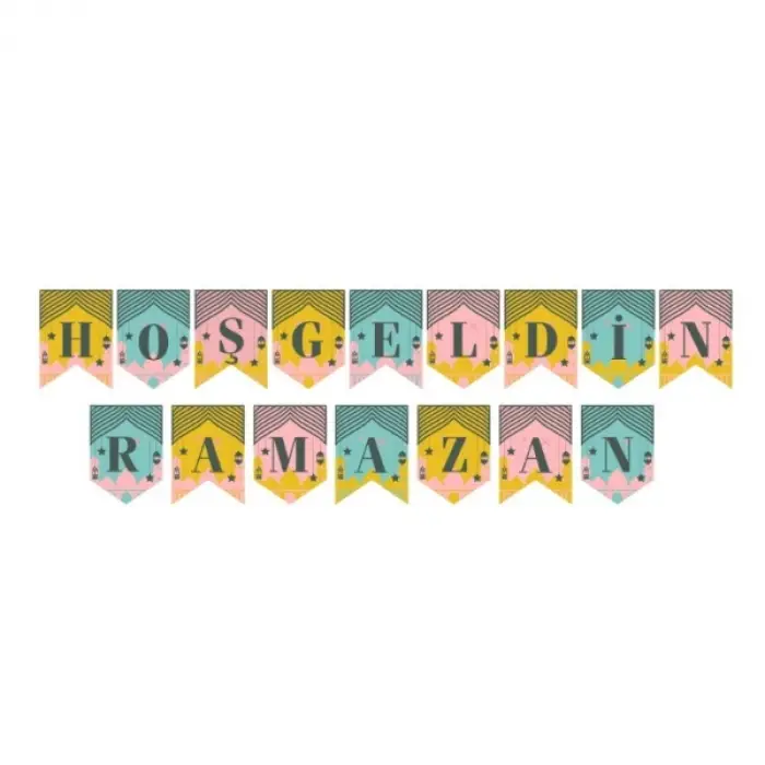 Ramazan Renkli Banner Süs - Hoşgeldin Ramazan