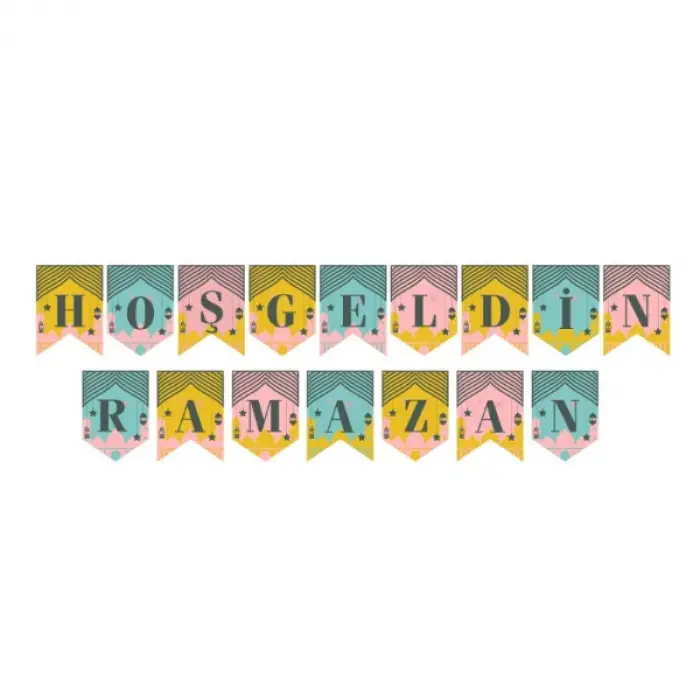 Ramazan Renkli Banner Süs - Hoşgeldin Ramazan