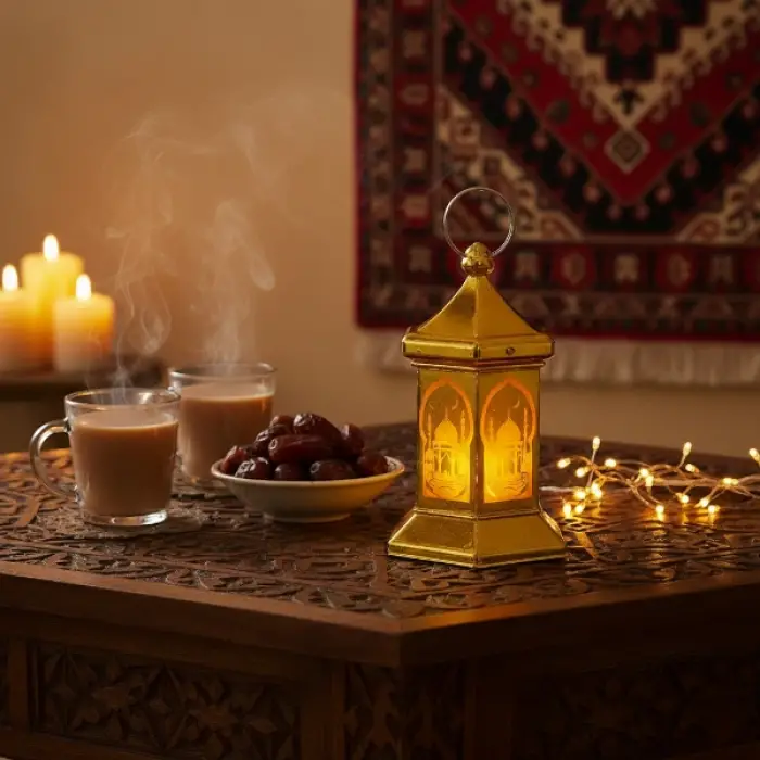 Ramazan Temalı Altıgen Kubbe LED Lamba