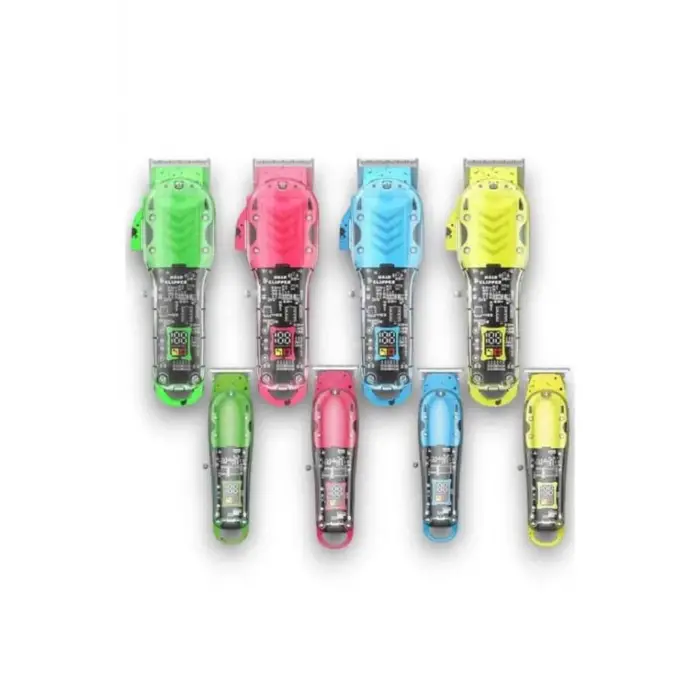 Renkli Profesyonel Tıraş Makinesi USB Şarjlı Saç Kesme Makinesi