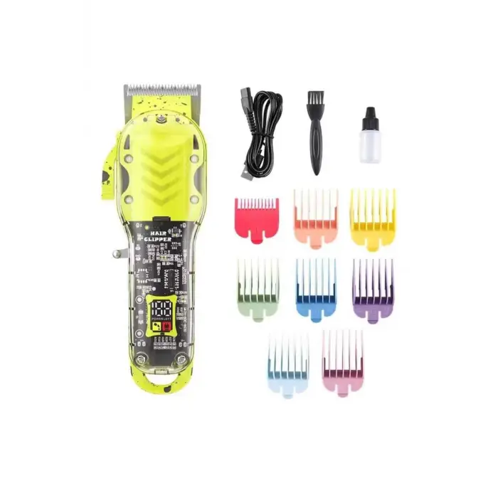 Renkli Profesyonel Tıraş Makinesi USB Şarjlı Saç Kesme Makinesi