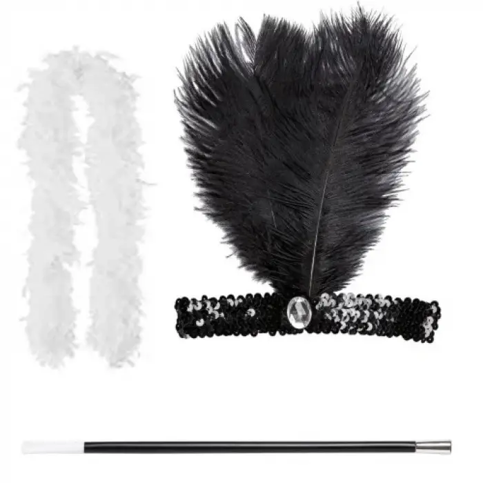 Retro Charliston Aksesuar Seti – Gatsby Kostüm Seti