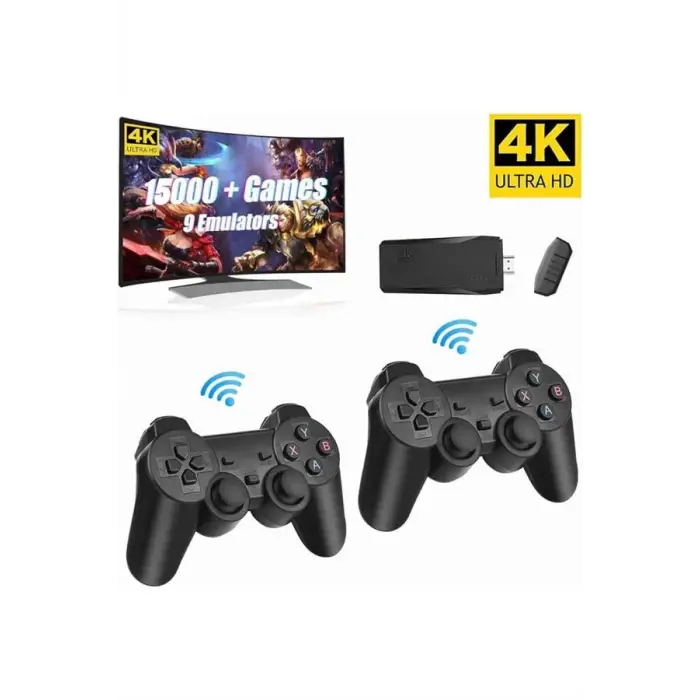 Retro Game Stick Çift Kol Kablosuz Atari Oyun Konsolu 2.4g Uyumlu