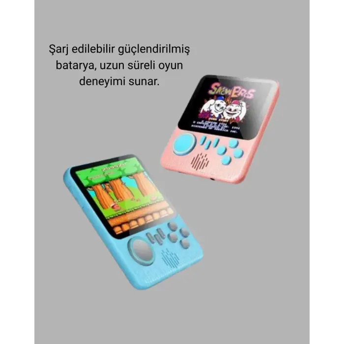 Retro Oyun Konsolu – 3.5 İnç Ekran, 666 Klasik Oyun, TV Bağlantılı