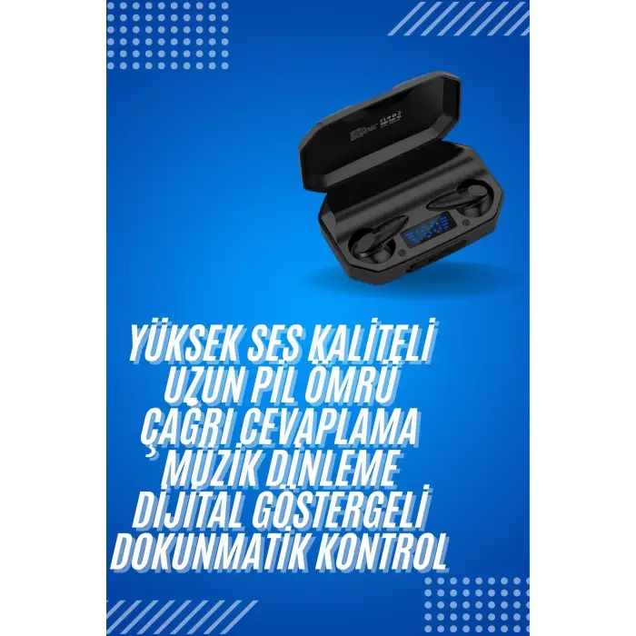 Rgb Işıklı Çift Mikrofonlu Siyah Profesyonel Oyuncu Kulaklığı Kablosuz Kulakiçi