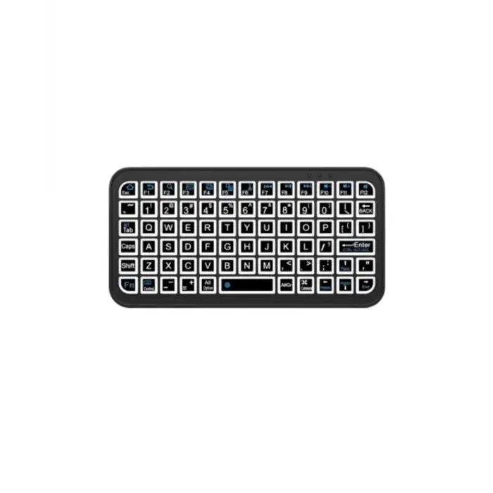 RGB Işıklı Kablosuz Mini Klavye 10 mm İnce Gövde