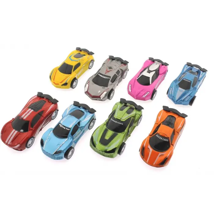 Road Masters 8li Plastik Yarış Arabaları