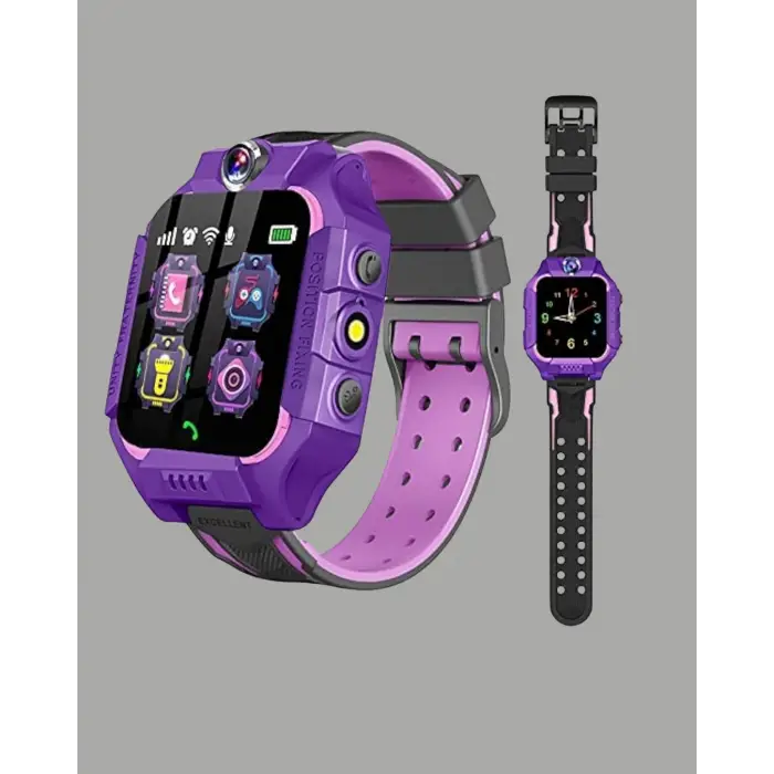 S10 Mor Akıllı Çocuk Saati Geçmiş Konum Ve Acil Durum Uyarılı