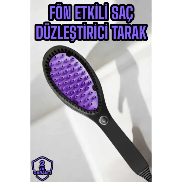 Saç Düzleştirici Fön Tarak Elektrikli Sıkı Dişli Tarak