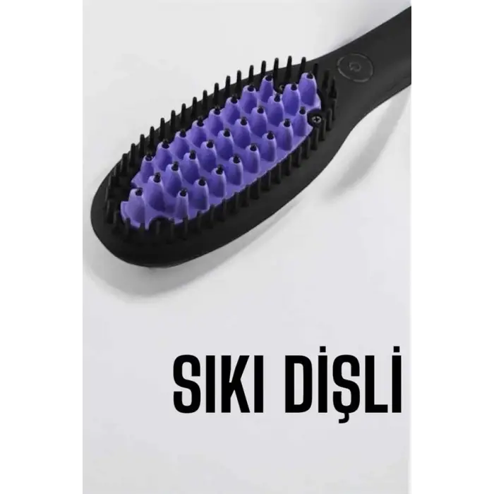Saç Düzleştirici Fön Tarak Elektrikli Sıkı Dişli Tarak