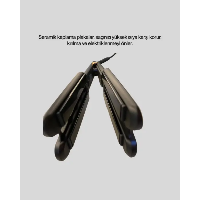 Saç Düzleştirici Seramik Plakalı 230C Hızlı Isınma 360° Kablo