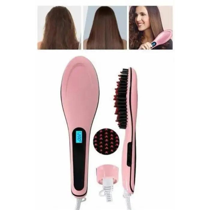 Saç Düzleştirici Tarak Dijital Göstergeli Seramik Kaplama Sıkı Dişli