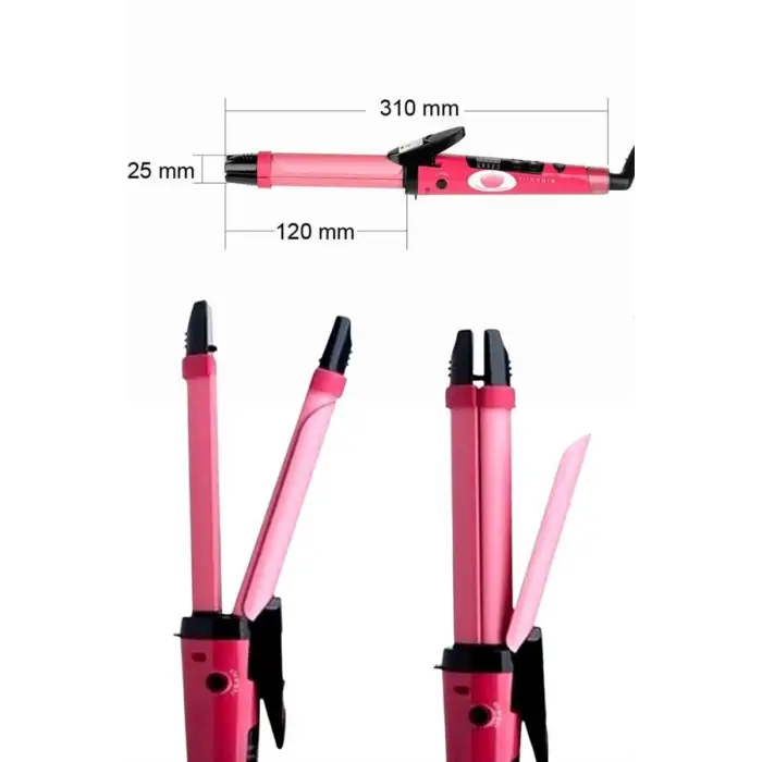 Saç Düzleştirici Ve Maşa İkili Saç Şekillendirici Tüm Saç Tiplerine Uygun