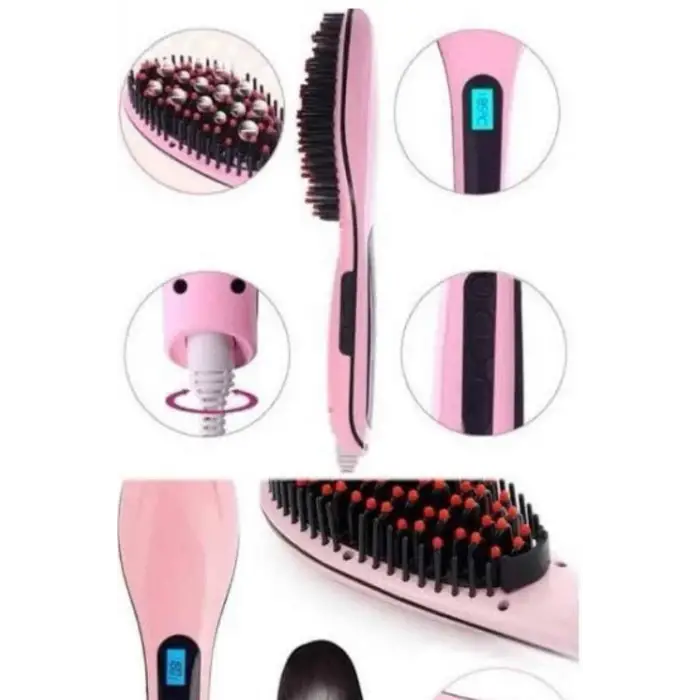 Saç Fırça Akıllı LCD Ekran Pratik Saç Düzleştirici Tarak Pratik Taşınabilir