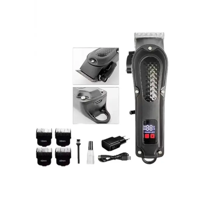 Saç Kesme Aleti Dijital Saç Sakal Tıraş Makinesi Dijital Göstergeli