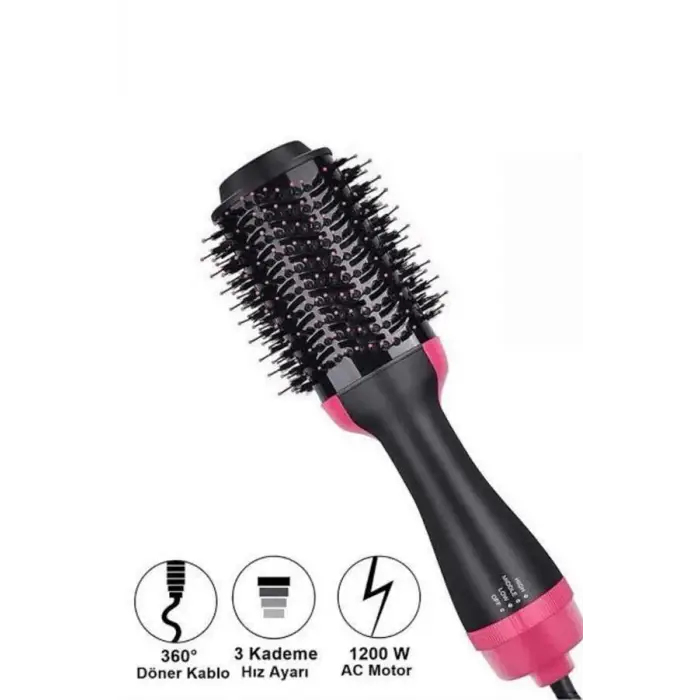 Saç Şekillendirici Ve Saç Düzleştirici Fön Tarağı Tarak Fırça 1200w Saç Kurutma