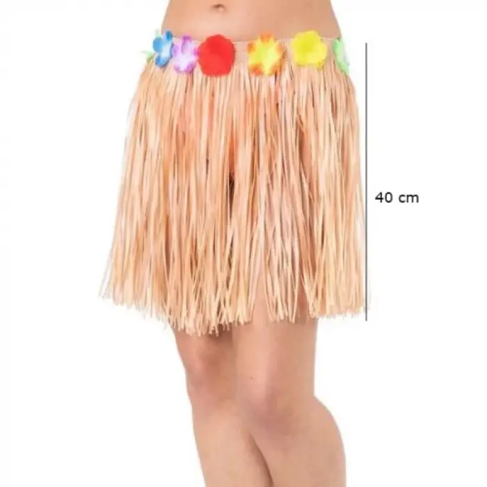 Saman Renk Püsküllü Hawaii Luau Hula Etek