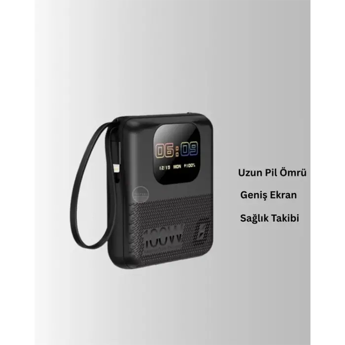 Şarj Cihazı, Saat ve Hoparlör Özellikli Akıllı Cihaz 10.000 mAh