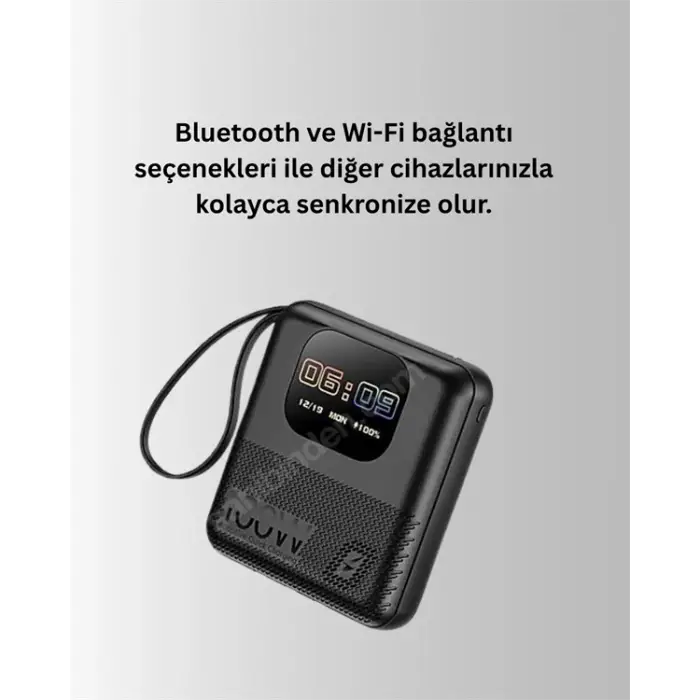 Şarj Cihazı, Saat ve Hoparlör Özellikli Akıllı Cihaz 10.000 mAh