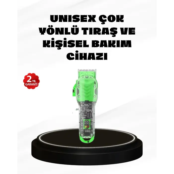 Şarjlı Islak & Kuru Tıraş Makinesi – Saç, Sakal, Burun ve Vücut İçin 4’ü 1 Arada Set