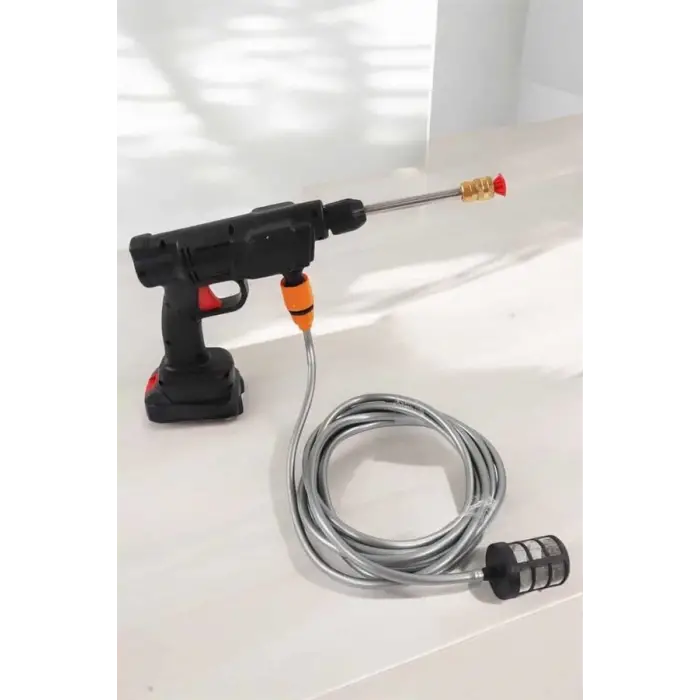 Şarjlı Oto Yıkama Tabancası Su Basınçlı Hazneli Bataryalı