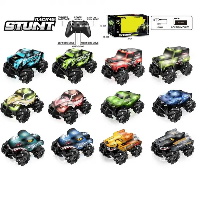 ŞARJLI STUNT 4X4 IŞIKLI UZAKTAN KUMANDALI ARABA