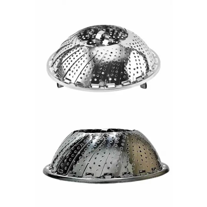 Sebze Haşlama Sepeti Paslanmaz Çelik Katlanabilir Buharda Pişirme