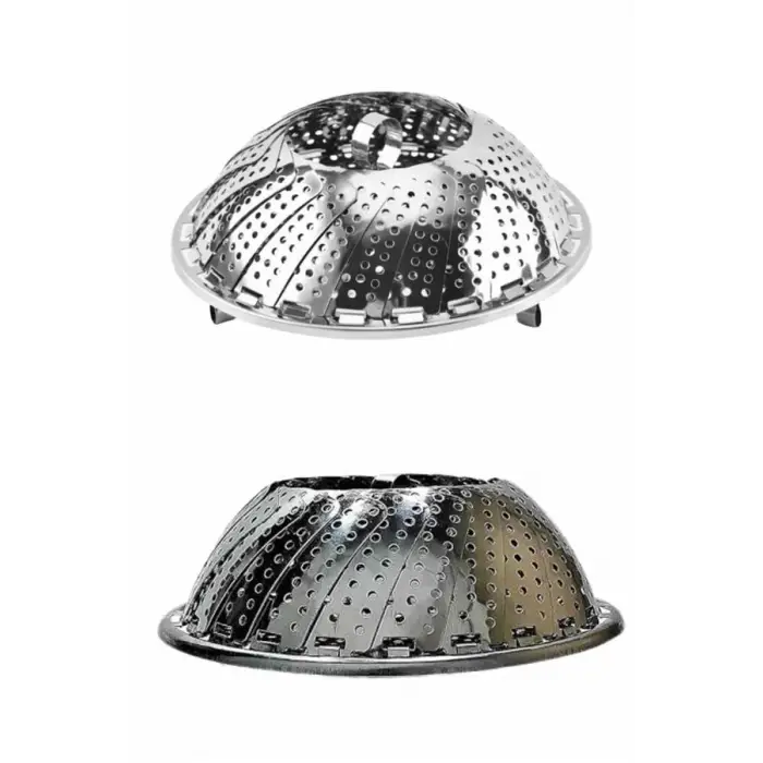 Sebze Haşlama Sepeti Paslanmaz Çelik Katlanabilir Buharda Pişirme