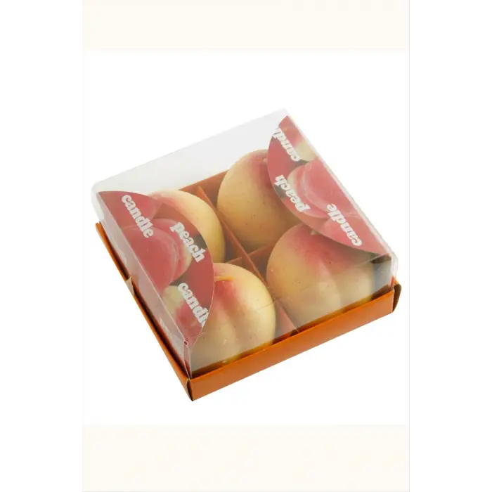 Şeftali Mum 4 Adet