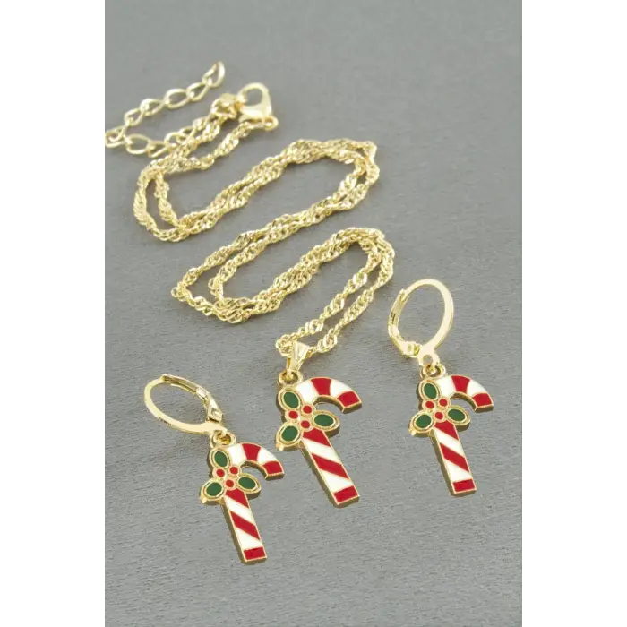 Şeker Yılbaşı Kutulu Zincir Kolye Set