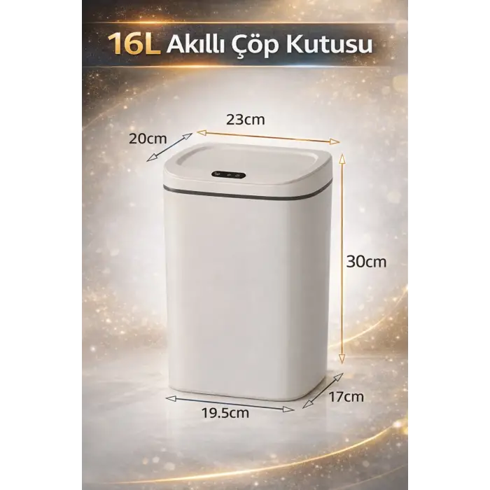 Sensörlü Çöp Kovası Otomatik Kapak Temassız