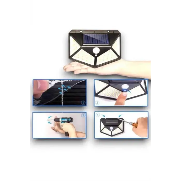 SENSÖRLÜ GÜNEŞ ENERJİLİ DUVAR LAMBASI