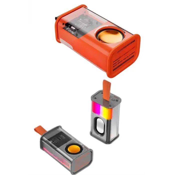 Ses Bombası Mini Işıklı Taşınabilir Bluetooth Speaker Hoparlör