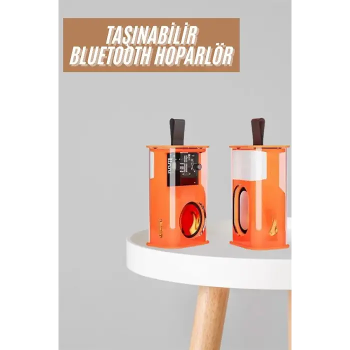 Ses Bombası Mini Işıklı Taşınabilir Bluetooth Speaker Hoparlör