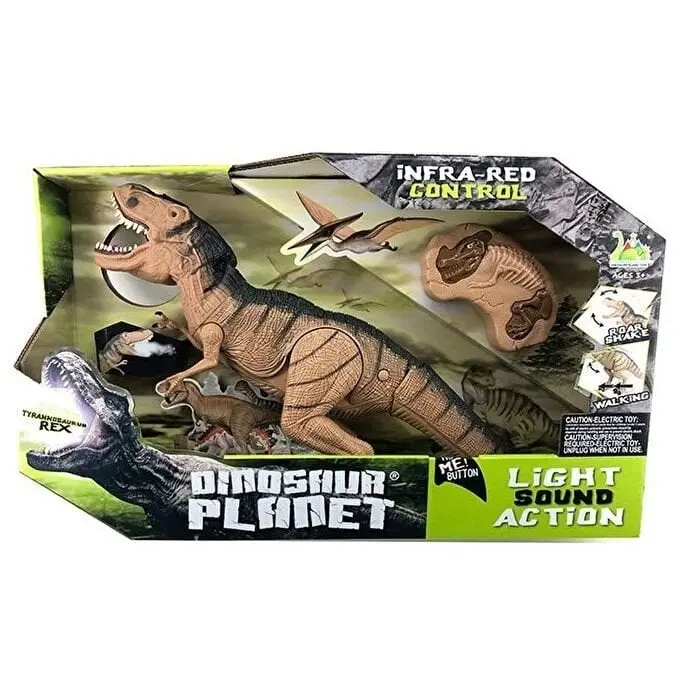 Sesi Işıklı Kumandalı Buharlı Dinozor T-Rex