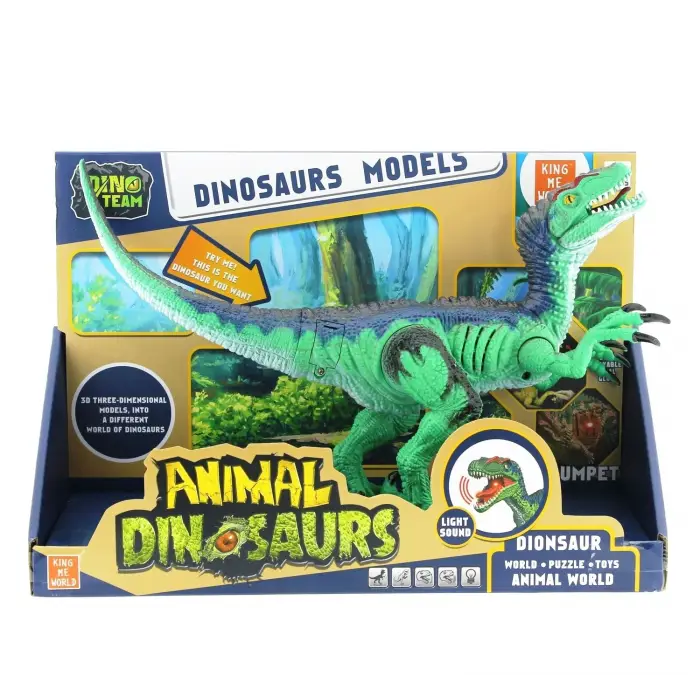 Sesli ve Işıklı Dinozor Raptor 30 cm