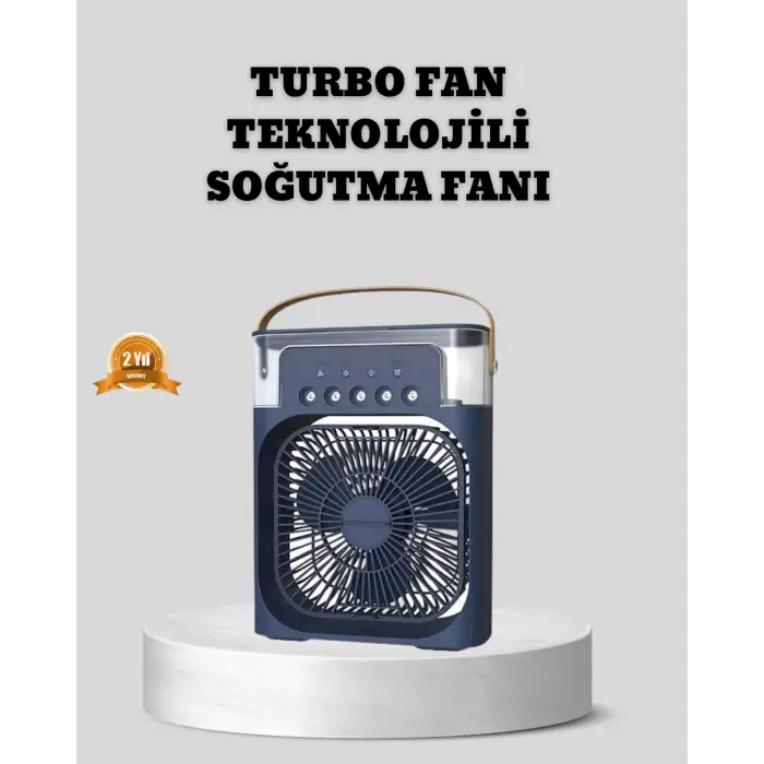 Sessiz Çalışan Turbo Fan Güçlü Hava Akışlı Masa Üstü Vantilatör