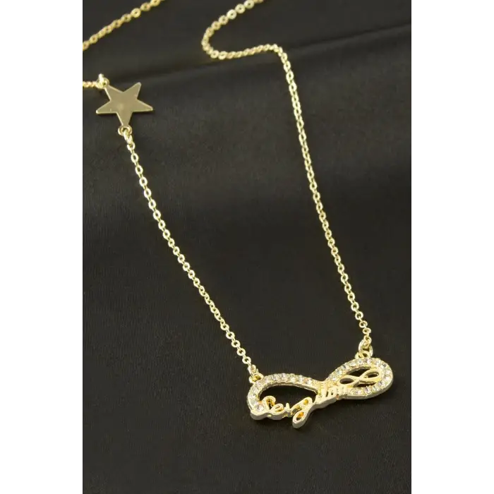 Sevgilim Yazılı Sonsuzluk Şans Kolye