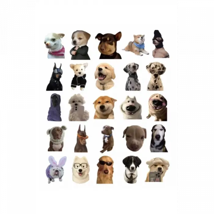 Sevimli Köpek Çıkartmaları Laptop Notebook Tablet Sticker Seti