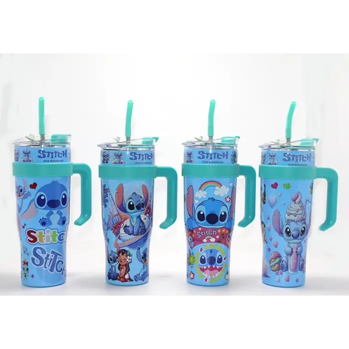 Sevimli Stitch Pipetli Termos Suluk