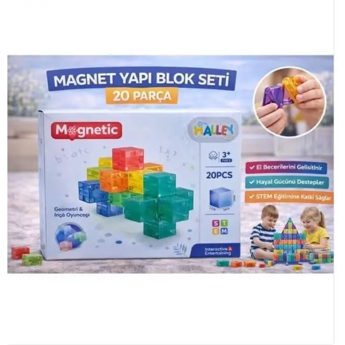 SH59837 MAGNET KÜP YAPI BLOK SETİ 20 PARÇA-ZRV