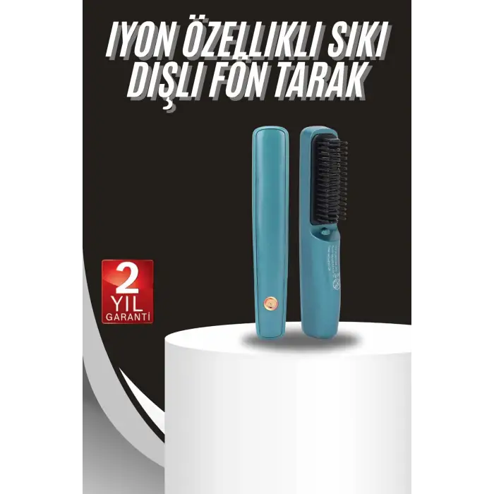Sıkı Dişli Fön Tarak İyon Özelliği Saç Düzleştirici Tarak